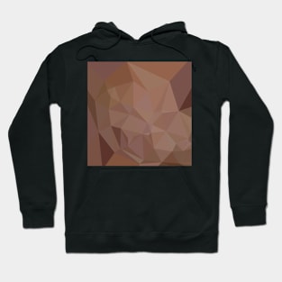 Caput Mortuum Brown Abstract Low Polygon Background Hoodie